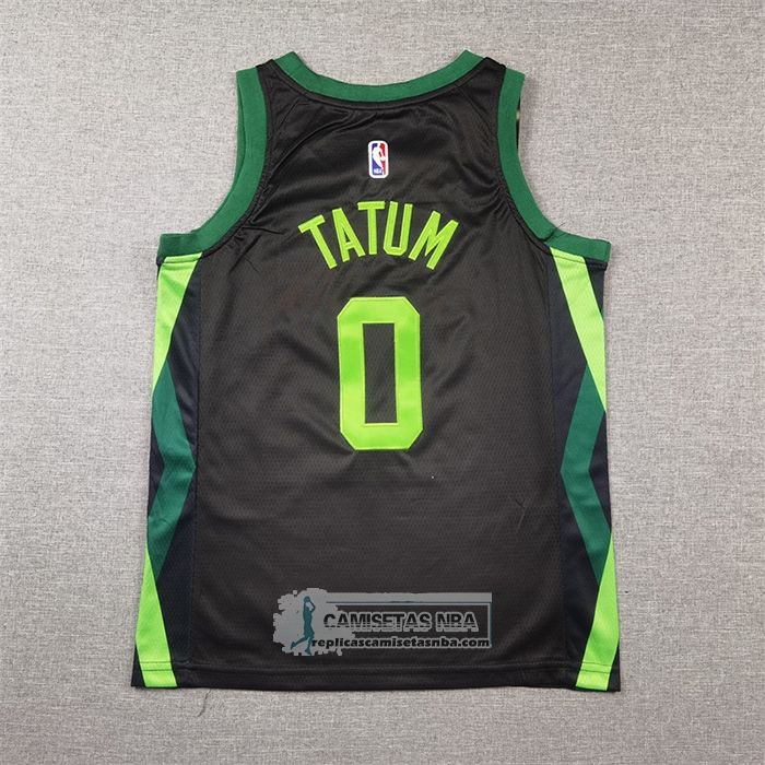 Camiseta Nino Boston Celtics Jayson Tatum NO 0 Ciudad 2024-25 Negro